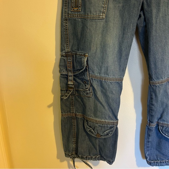 Vintage Y2K The Limited Cropped Cargo Jeans Size 8 - Picture 3 of 10